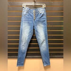 Tinseltown High Rise Button Fly Skinny Jeans Size 5